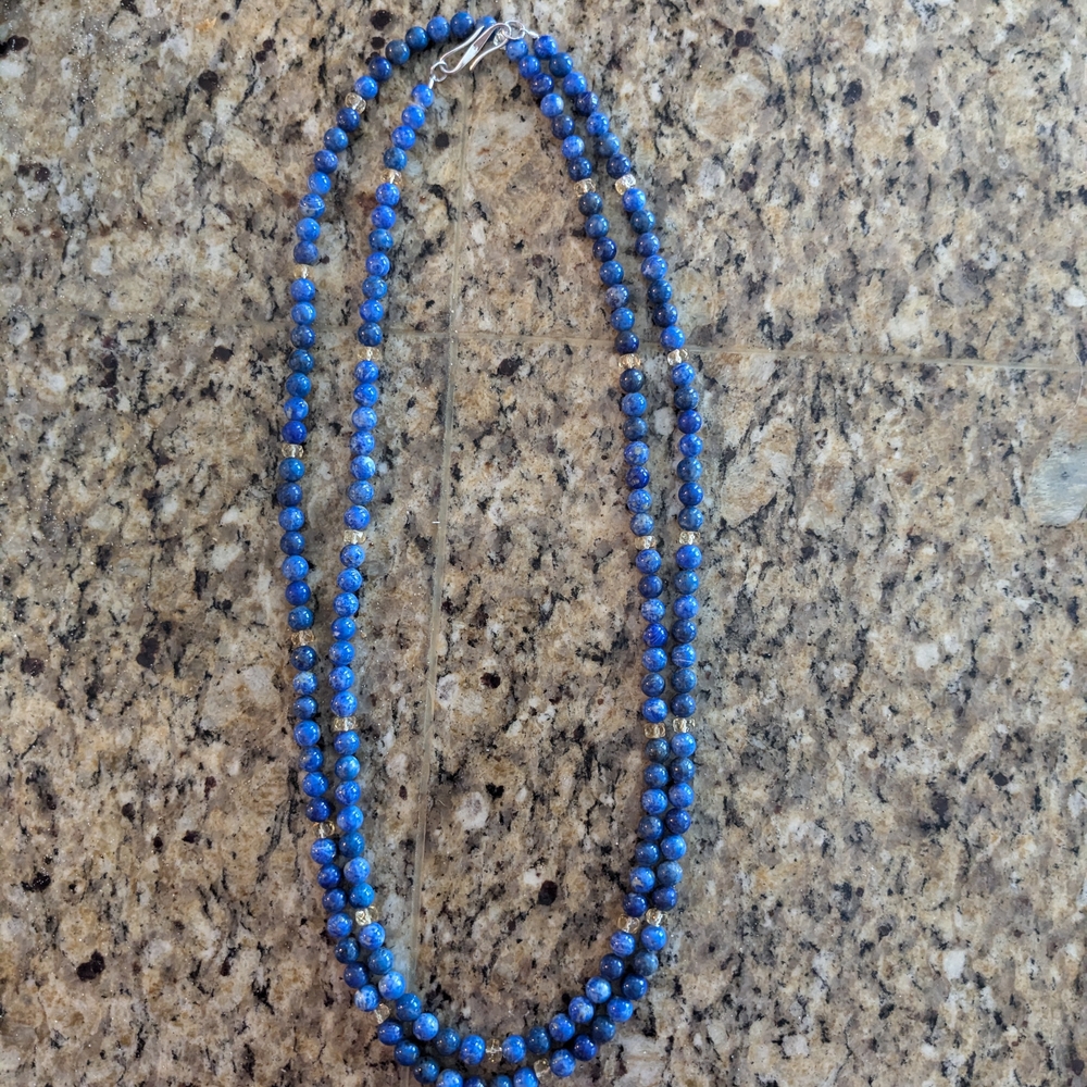Amazing Blue Lapis Beaded Necklace